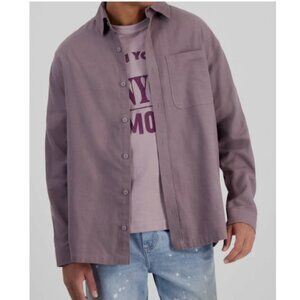 Mode of One Men's Relaxed Fit Flannel Wovens Shirt Soft Moon Size L